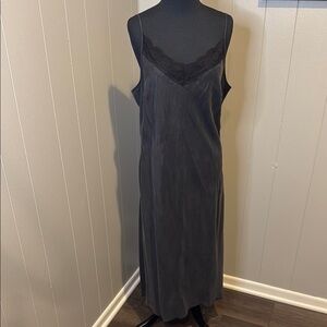 ECI New York Women’s 12 Charcoal Lace Detail Chemise